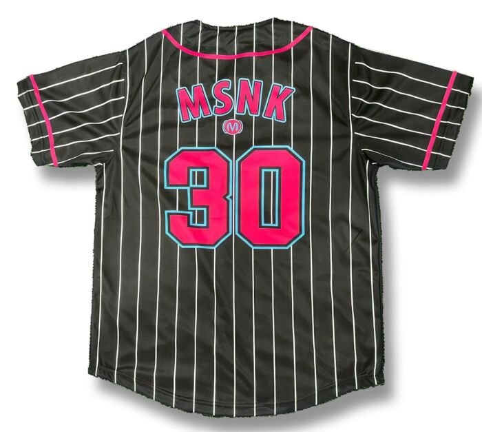 Baseball Shirt - Zwart-roze - Afbeelding 2