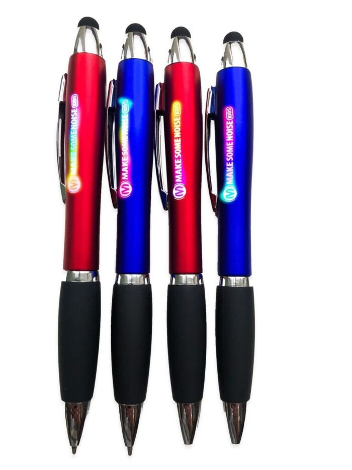 Pen rood met multicolor ledeffect - Afbeelding 2