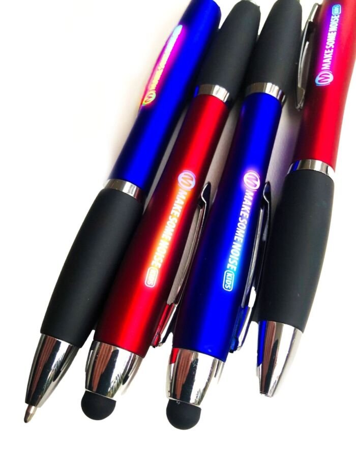 Pen rood met multicolor ledeffect - Afbeelding 3