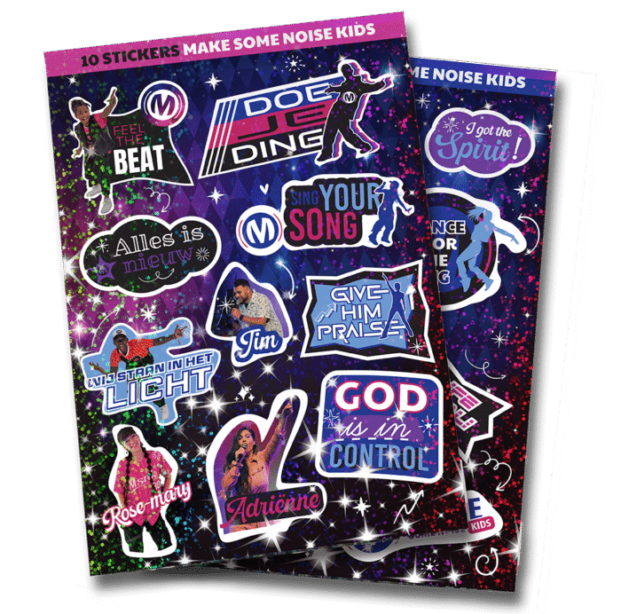 Stickervellen 20 glitterende stickers