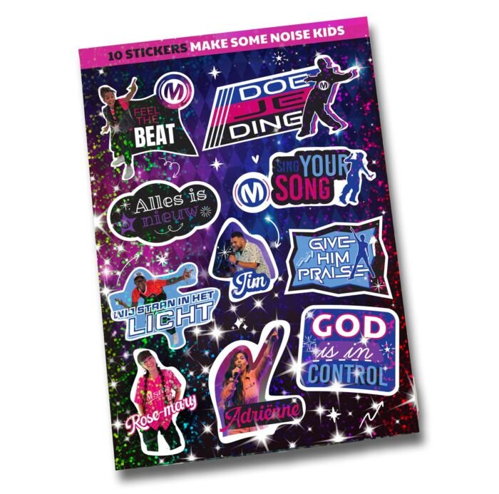 Stickervellen 20 glitterende stickers - Afbeelding 2
